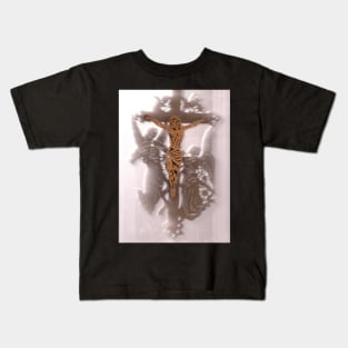 Crucifix Woodworking Kids T-Shirt